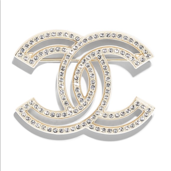 ❌SOLD❌CHANEL 21B Gold & Crystal XLarge Brooch NEW - Picture 11 of 17
